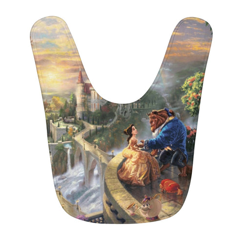 Beauty & The Beast Fleece Baby Bib